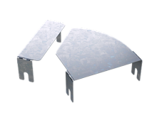 DKC Крышка для угла горизонтального изменяемого угла CPO 0-44 основание 600 нержавеющая (38016INOX)