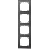 SCHNEIDER ELECTRIC M-Pure Decor Рамка 4 поста сланец/алюминий (MTN4040-3669)