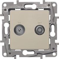 LEGRAND ETIKA Розетка телевизионная TV/SAT двухкабельная слоновая кость (672357 )