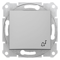 SCHNEIDER ELECTRIC Sedna Выключатель-звонок в рамку алюминий (SDN0800160)