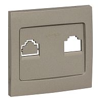 EKF Валенсия лицевая панель розетки Phone 1-местная кашемир  PROxima (EST01-L-034-40)
