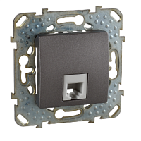 SCHNEIDER ELECTRIC UNICAtop Розетка телефонная 1xRJ11 в рамку черный (MGU5.492.12ZD)