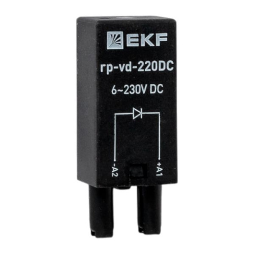 EKF Модуль защитный диодный 6-220В DC для промежуточных реле RP AVERES (rp-vd-220DC)