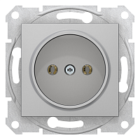 SCHNEIDER ELECTRIC SEDNA Розетка 16А без з/к, без шторок,быстрозажимные клеммы, АЛЮМИНИЕВАЯ (SDN2900260)