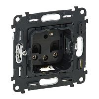 LEGRAND Valena IN MATIC Розетка силовая 2К+З 16А 250В с увеличенными винтовыми зажимами 6кв.мм со шторками (753028 )