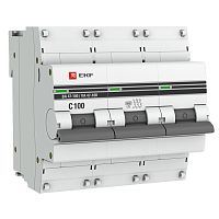 EKF Выключатель автоматический трехполюсный 100А С ВА 47-100 10кА  PRoxima (mcb47100-3-100C-pro)