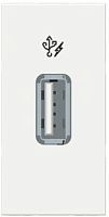 SCHNEIDER ELECTRIC Розетка UNICA MODULAR USB 5 В / 1000 мА 1 модуль белый (NU342818)
