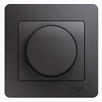 SCHNEIDER ELECTRIC GLOSSA Диммер поворотно нажимной,LED, RC, 630Вт  графит (GSL001337)
