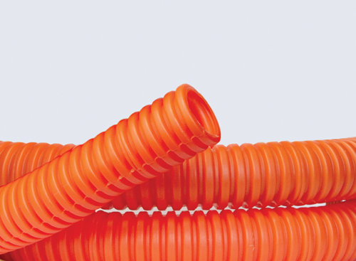DKC Труба гофрированная ПНД 25 мм с протяжкой тяжелая оранжевая  (50м) (71525) фото 2