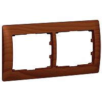 LEGRAND Galea Life Рамка 2 поста горизонтальный монтаж cherry (771972 )