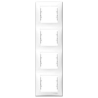 SCHNEIDER ELECTRIC Sedna Рамка 4 поста вертикальная белая (SDN5802021)