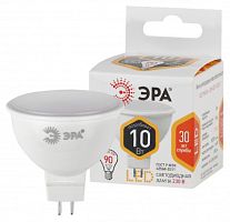 ЭРА Лампа светодиодная LED 10Вт MR16 2700К GU5.3 тёплый софит (Б0032995)