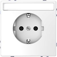 SCHNEIDER ELECTRIC Розетка D-Life 16А с заземляющим контактом и полемдля надписи белый лотос SD (MTN2302-6035)