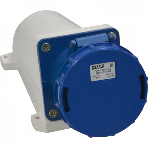 KEAZ Розетка 133-63А-6h-220AC-2P+PE-IP67 (241219)
