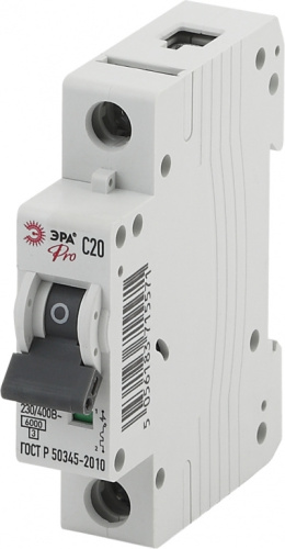 ЭРА  Pro Автоматический выключатель NO-901-51 ВА47-63 1P 20А кривая C  (12/180/3240) (Б0031823)
