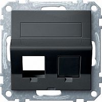 SCHNEIDER ELECTRIC Плата наклонная для Keystone RJ45 антрацит (MTN4568-0414)