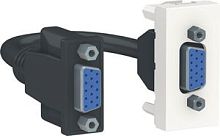 SCHNEIDER ELECTRIC Розетка UNICA MODULAR HD15 female (VGA) 1 модуль белый (NU343218)