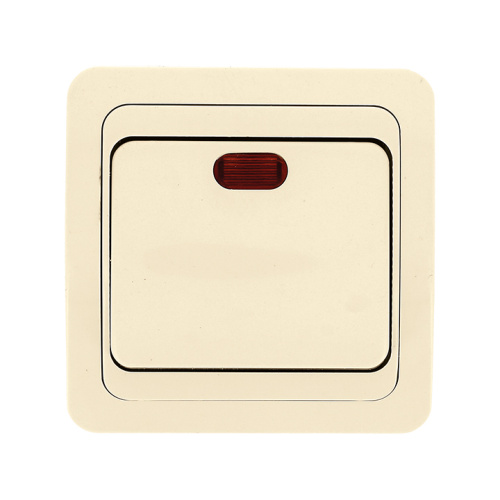 EKF Лондон Выключатель одноклавишный с индикатором 10А бежевый (EEV10-121-20)