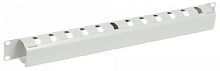 Органайзер кабельный металлический 19дюйм с крышкой 1U серый