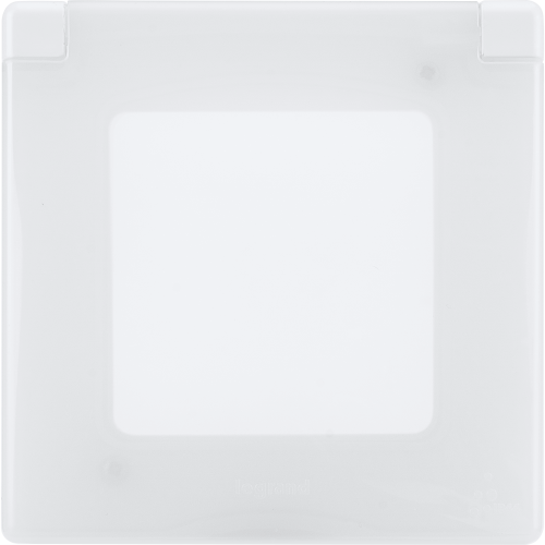 LEGRAND INSPIRIA Рамка с защитной крышкой IP44 IK 07   для скрытого монтажа 1 механизма  , степень пылевлагозащиты IP44, степень ударопрочности IK07, цвет &quot;Белый&quot; (673920) фото 2