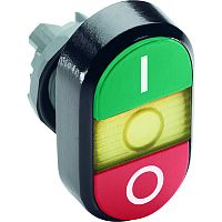 ABB Кнопка двойная MPD2-11Y  (зеленая/красная) желтая линза (1SFA611131R1103)
