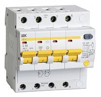 IEK Выключатель автоматический дифференциальный АД-14 4п 40А 30мА С (MAD10-4-040-C-030)