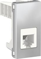 SCHNEIDER ELECTRIC Розетка UNICA MODULAR телефонная RJ12 одиночная 1 модуль алюминий (NU349130)