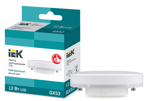 IEK Лампа светодиодная LED 12вт GX53 белый таблетка ECO (LLE-T80-12-230-40-GX53) фото 2