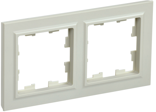 BRITE Рамка 2 поста РУ-2-БрКр бежевый (BR-M22-K10)