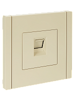 IEK FORTE&PIANO Розетка компьютерная RJ45 кат.5E FP432 ваниль  (FP-K10-1-K10)