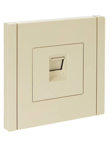 IEK FORTE&PIANO Розетка компьютерная RJ45 кат.5E FP432 ваниль  (FP-K10-1-K10)