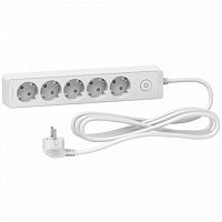 SCHNEIDER ELECTRIC Удлинитель 5 розеток 2К+З кабель 3м белый (ST9453W)