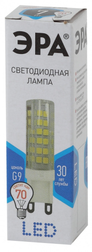ЭРА Лампы СВЕТОДИОДНЫЕ СТАНДАРТ LED JCD-7W-CER-840-G9   (диод, капсула, 7Вт, нейтр, G9) (Б0027866)