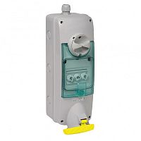 SCHNEIDER ELECTRIC ПАНЕЛЬНАЯ РОЗЕТКА UNIKA DIN 63A 3PNE 100-130 IP 65 (PKB63U515)