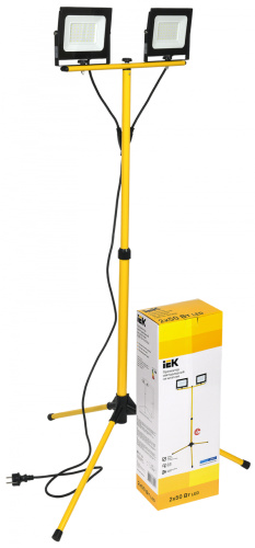 IEK Прожектор ДО 06-2x50Ш штатив 6500К IP65 черный IEK  (LPDO606-2X050-65-K02)