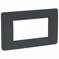 SCHNEIDER ELECTRIC Рамка UNICA MODULAR четырехмодульная антрацит (NU210454)