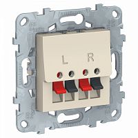 SCHNEIDER ELECTRIC Аудиорозетка UNICA NEW бежевый (NU548644)