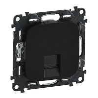LEGRAND Valena ALLURE Информационная розетка одиночная RJ45 Кат 5е UTP С лицевой панелью Антрацит (753950 )