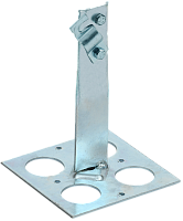 IEK Держатель проводника круглого 6-10мм винтовой для плоской кровли h=90мм оцинкованная сталь HDZ  (ZDP85-14-1-16-90)