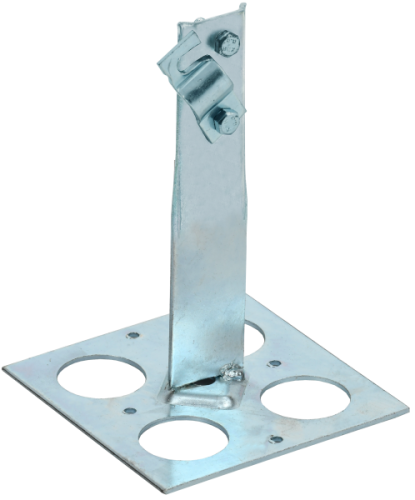 IEK Держатель проводника круглого 6-10мм винтовой для плоской кровли h=90мм оцинкованная сталь HDZ  (ZDP85-14-1-16-90)