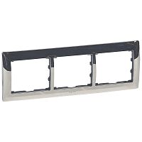 LEGRAND Galea Life Рамка 3 поста горизонтальная хром (771933 )