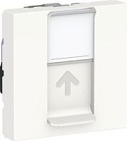 SCHNEIDER ELECTRIC Розетка UNICA MODULAR компьютерная RJ45 одиночная категория 6 STP 2 модуля белый (NU341718)