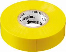 NAVIGATOR Изолента ПВХ желтая 19мм 20м NAVIGATOR  NIT-A19-20/Y (71112) (17359)