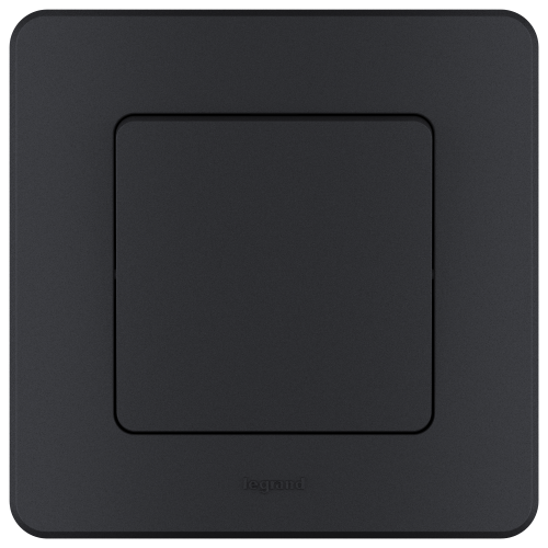 LEGRAND INSPIRIA Переключатель одноклавишный   для скрытого монтажа, цвет "Антрацит", номинальный ток 10 А, напряжение ~250В (673653) фото 5
