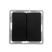SCHNEIDER ELECTRIC W59 Переключатель двухклавишный в рамку черный бархат (VS616-256-6-86)