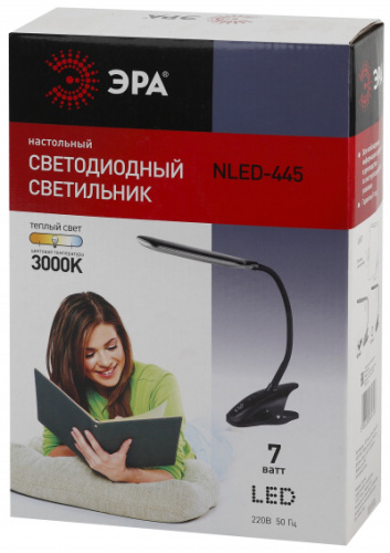 ЭРА NLED-445-7W-BK Светильники настольные  наст.светильник NLED-445-7W-BK черный (Б0016272)