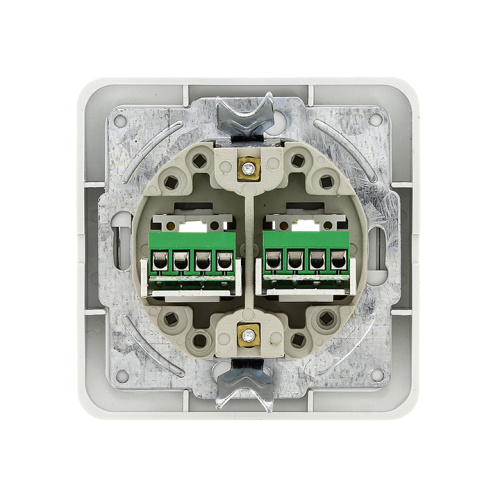 EKF Лондон Розетка двойная телефонная Phone белая (EET01-134-10) фото 4