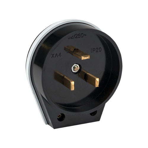 EKF Вилка для разъема РШ-ВШ 32А 250В 2P+PE карболитовая черн.  (AS-250-В-02)