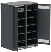 IEK Шкаф LINEA B (пустой) 2000х1400х950мм двустворчатая металлическая дверь черный (LB05-20H49-2M)
