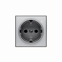 ABB Накладка для розетки SCHUKO с линзой для контрольной подсветки SKY нержавеющая сталь  (8588.8 AI)  (2CLA858880A1401)
